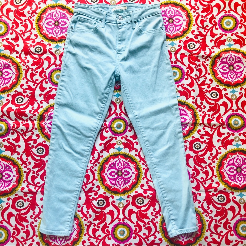 LEVI’S 721 High Rise Skinny Jeans Baby Blue